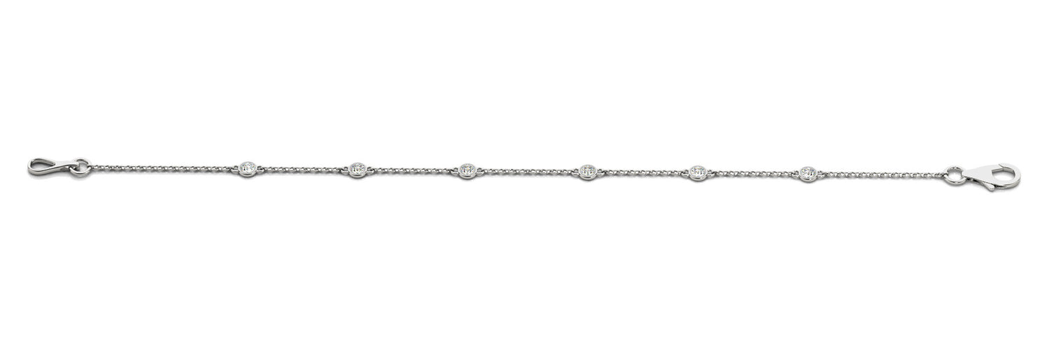 1 Row Diamond Chain - 14kt White Gold, 1/5 ct tw Diamonds