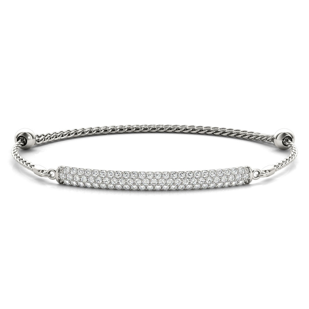 Elegant 3-Row Diamond Bracelet in 14kt White Gold - 3/4 ct TW SI2, H-I