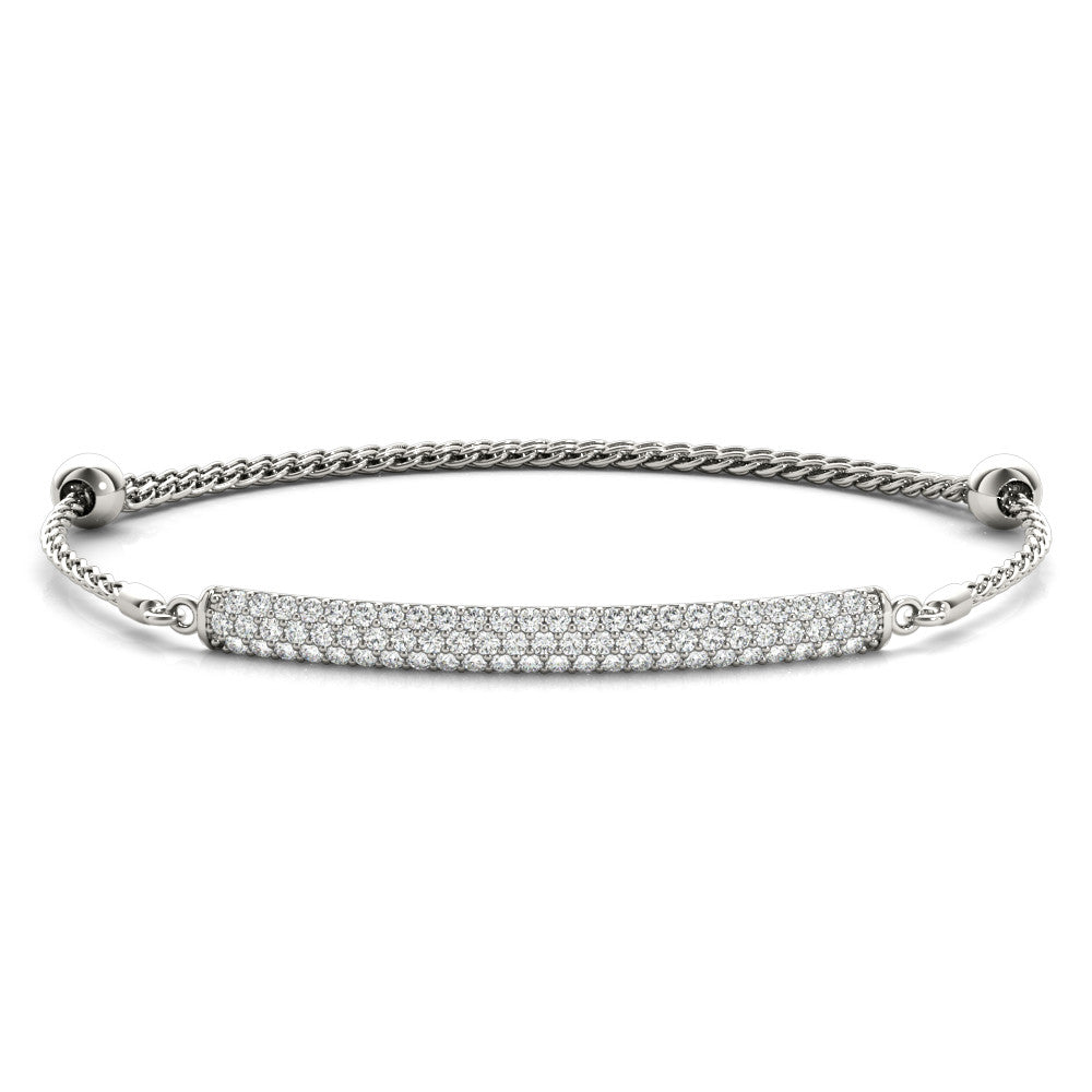 Elegant 3-Row Diamond Bracelet in 14kt White Gold - 3/4 ct TW SI2, H-I