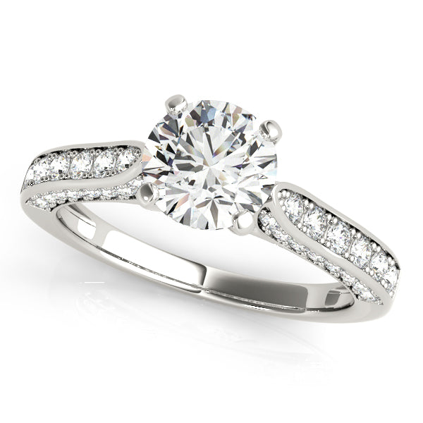 14kt White Gold 7/8 ct TW SI1-SI2, G-H Diamond Engagement Ring Setting - Style