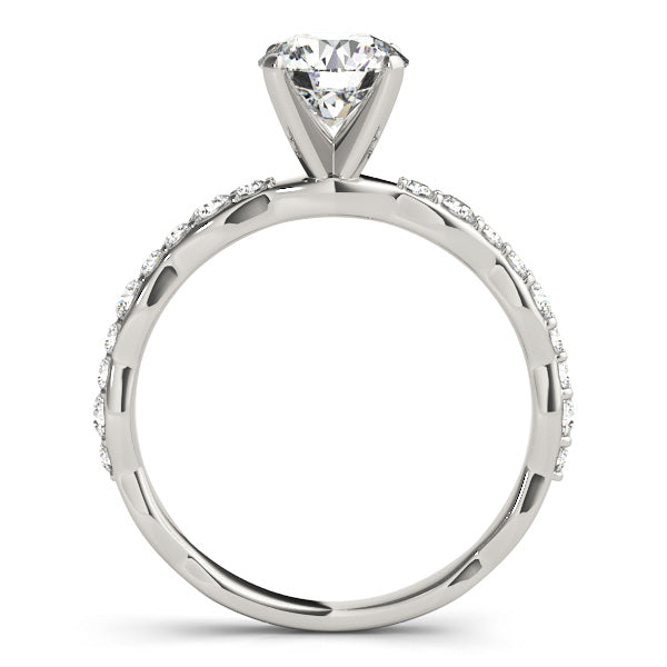 Exquisite 14kt White Gold Engagement Ring with 1/3 ct TW Diamond Setting