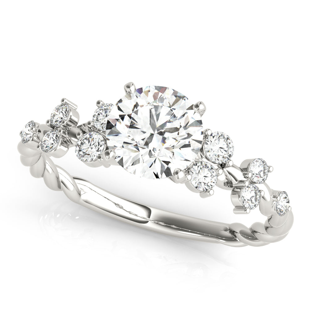 Elegant 14kt White Gold 1/3 CTW SI1-SI2 G-H Diamond Engagement Ring Setting