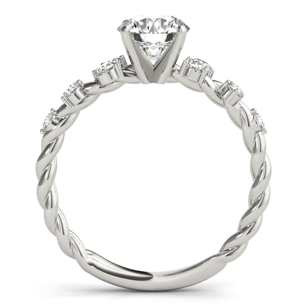 Elegant 14kt White Gold 1/3 CTW SI1-SI2 G-H Diamond Engagement Ring Setting