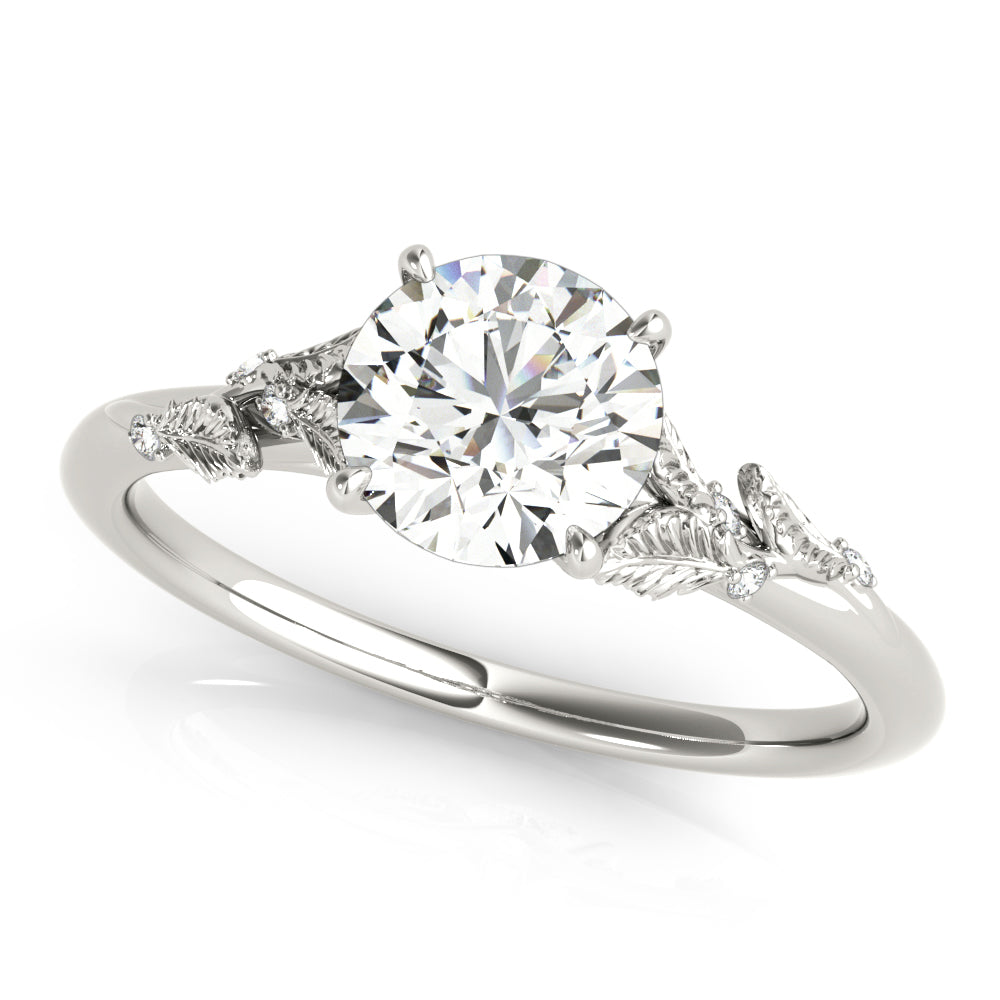 Elegant 14kt Yellow Gold Semi-Mount Round Cut Engagement Ring Setting - 1.7 DWT