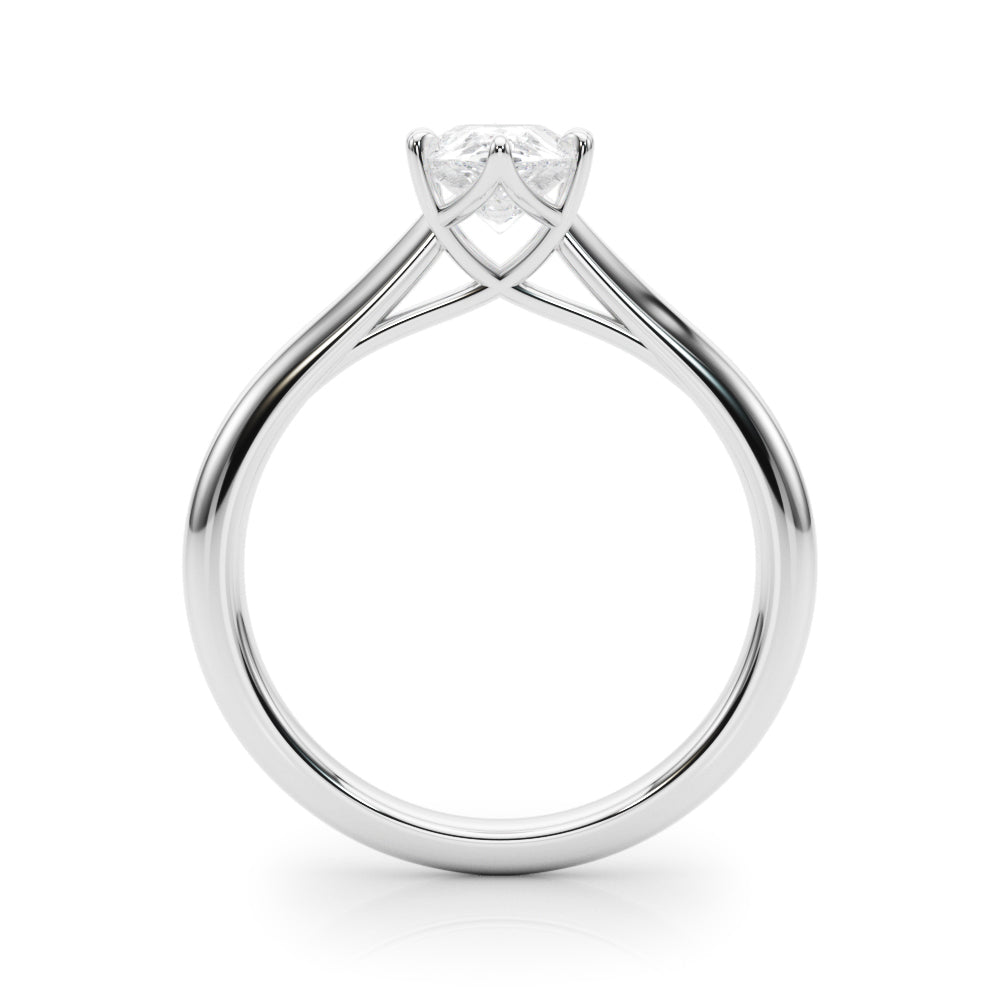 Elegant 6x4mm Pear Shape Solitaire Mounting - 14kt White Gold