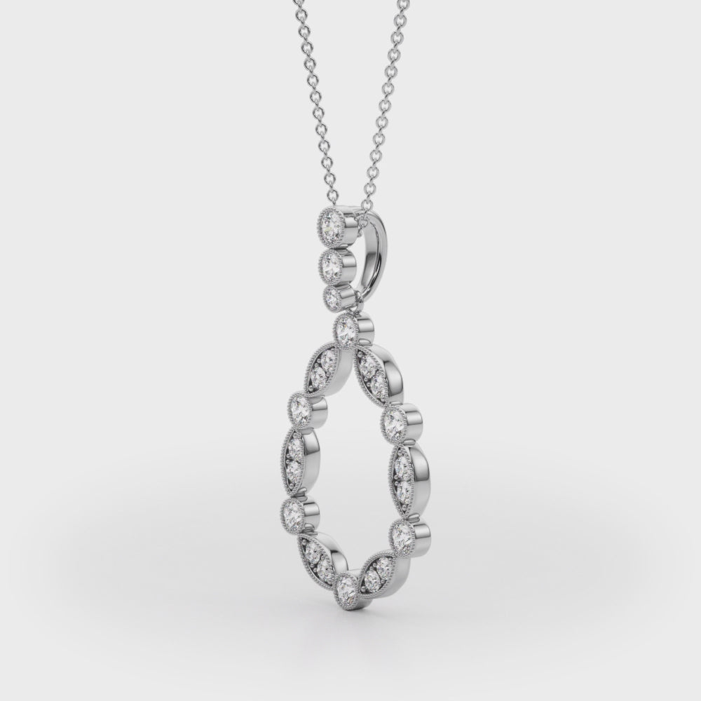 14kt White Gold 1/2 ct tw SI2, H-I Diamond Fashion Pendant