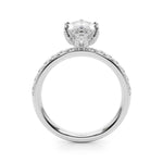 14k White Gold Marquise Semi-Mount Engagement Ring Setting - STYLE 