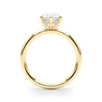 14k White Gold Pear Shape Semi-Mount Ring with 1/10 ct. tw. SI1-SI2, G-H Diamonds - Style 