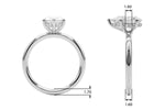 14k White Gold Pear Shape Semi-Mount Ring with 1/10 ct. tw. SI1-SI2, G-H Diamonds - Style 
