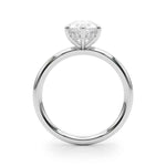 14k White Gold Pear Shape Semi-Mount Ring with 1/10 ct. tw. SI1-SI2, G-H Diamonds - Style 