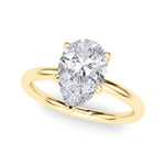 14k White Gold Pear Shape Semi-Mount Ring with 1/10 ct. tw. SI1-SI2, G-H Diamonds - Style 