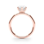 14k White Gold Pear Shape Semi-Mount Ring with 1/10 ct. tw. SI1-SI2, G-H Diamonds - Style 