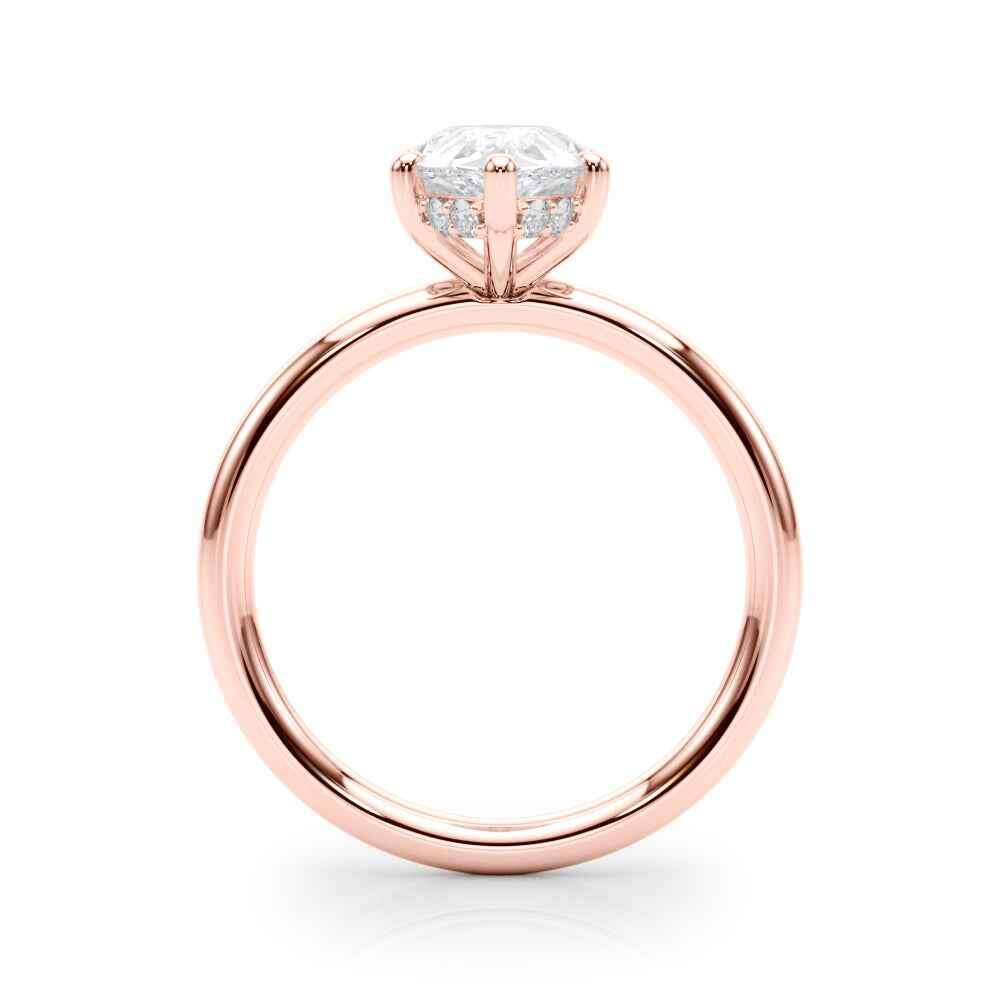 14k White Gold Pear Shape Semi-Mount Ring with 1/10 ct. tw. SI1-SI2, G-H Diamonds - Style 