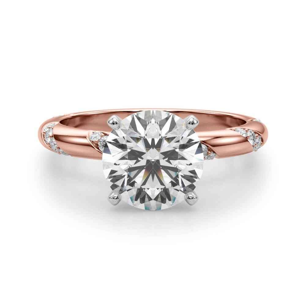 14k Yellow Gold 1/4 CTW Semi-Mount Engagement Ring - Style 