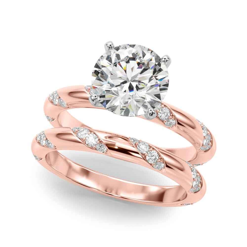 14k Yellow Gold 1/4 CTW Semi-Mount Engagement Ring - Style 