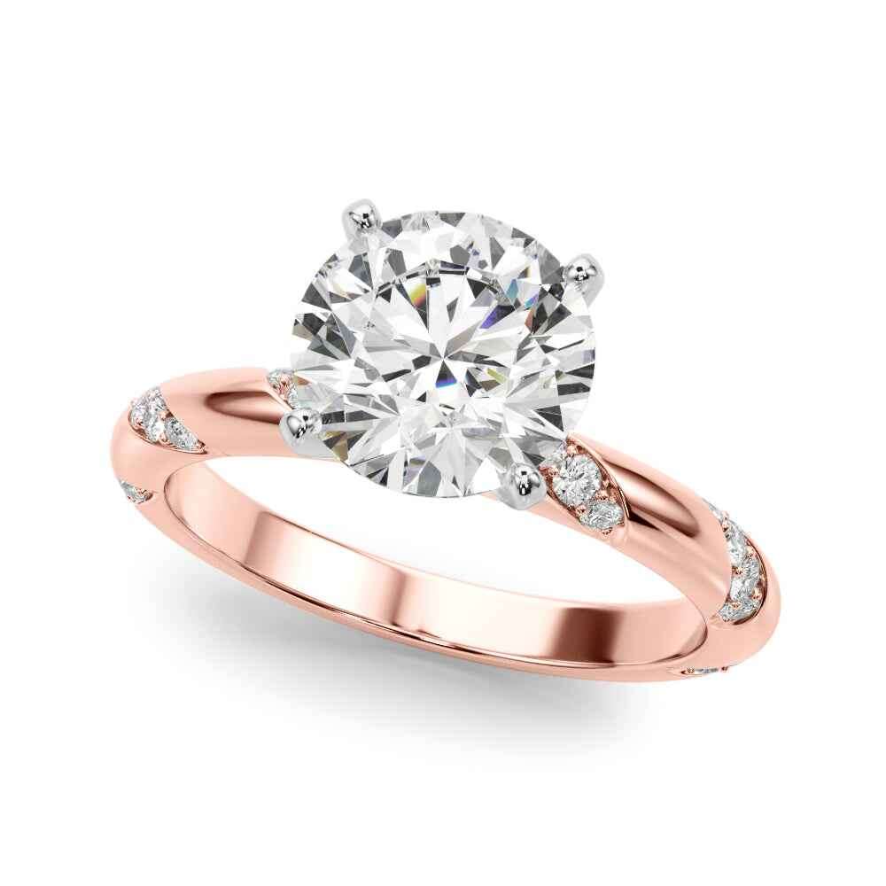 14k Yellow Gold 1/4 CTW Semi-Mount Engagement Ring - Style 