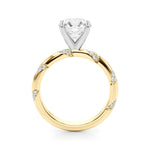 14k Yellow Gold 1/4 CTW Semi-Mount Engagement Ring - Style 