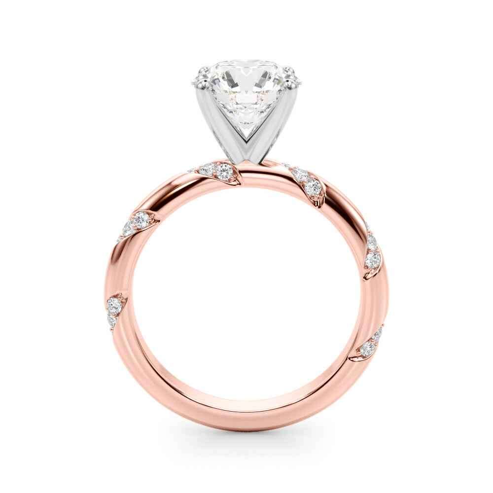 14k Yellow Gold 1/4 CTW Semi-Mount Engagement Ring - Style 