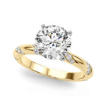 14k Yellow Gold 1/4 CTW Semi-Mount Engagement Ring - Style 