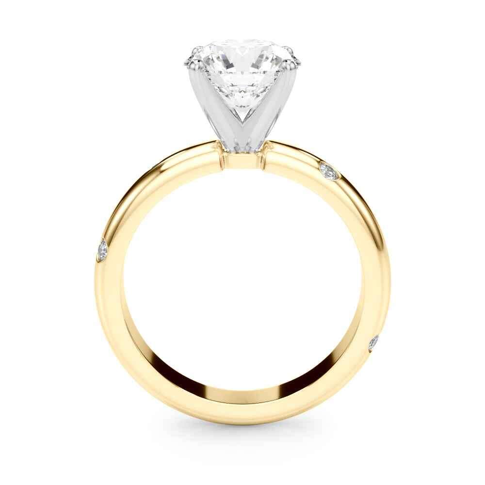 14kt White Gold 1/8 CTW Diamond Semi-Mount Ring Setting - Style 