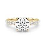 14kt White Gold 1 Carat Round Center Engagement Ring Semi-Mount (STYLE 