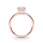 14kt White Gold 1 Carat Round Center Engagement Ring Semi-Mount (STYLE 