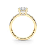 14kt White Gold 1 Carat Round Center Engagement Ring Semi-Mount (STYLE 