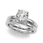 14kt White Gold 1 CT Round Diamond Semi-Mount Engagement Ring