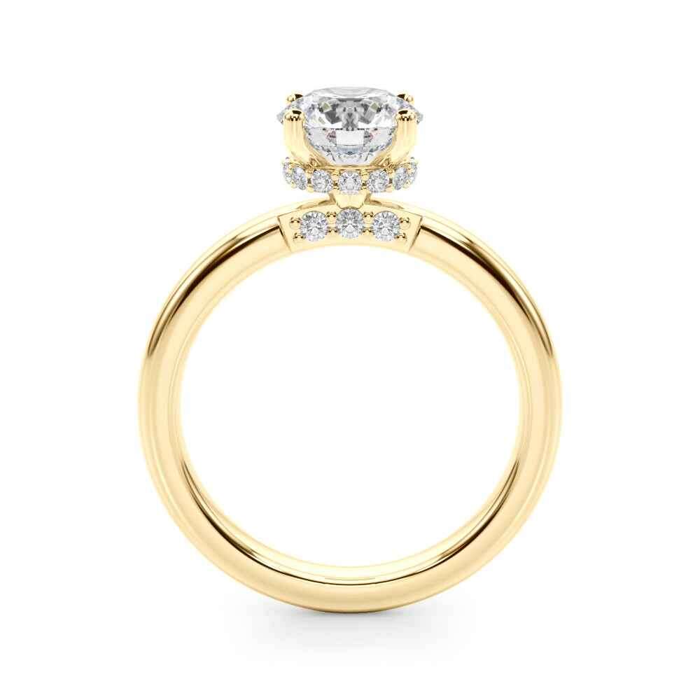 14kt White Gold 1 CT Round Diamond Semi-Mount Engagement Ring
