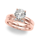 14kt White Gold 1 CT Round Diamond Semi-Mount Engagement Ring