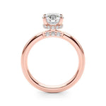 14kt White Gold 1 CT Round Diamond Semi-Mount Engagement Ring