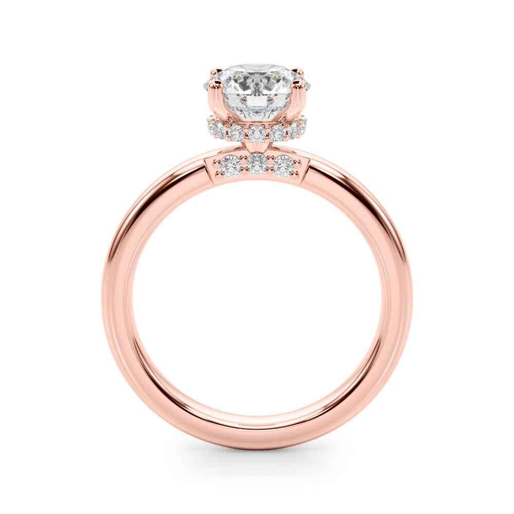 14kt White Gold 1 CT Round Diamond Semi-Mount Engagement Ring