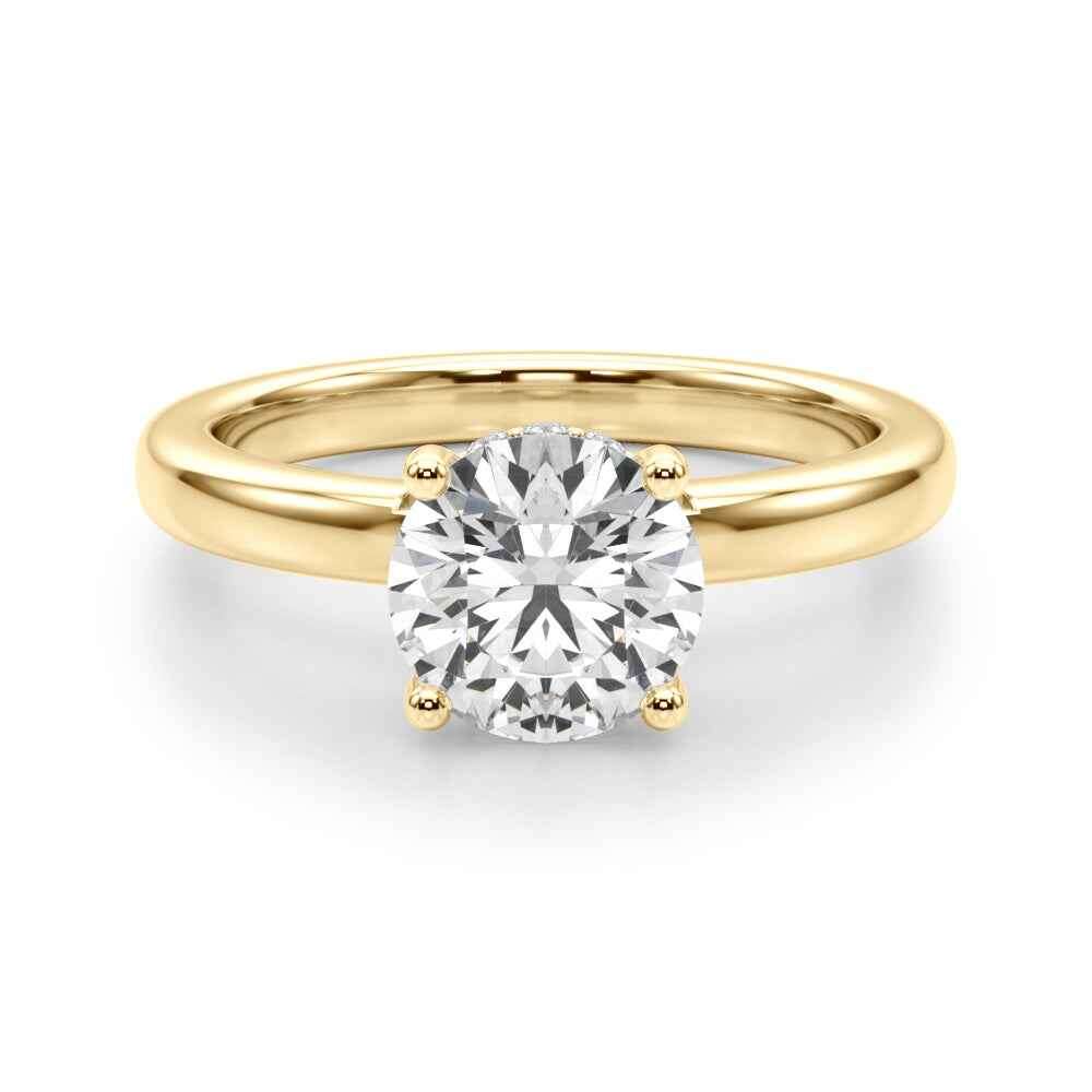 14kt White Gold 1 CT Round Diamond Semi-Mount Engagement Ring