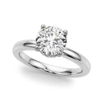 14kt White Gold 1 CT Round Diamond Semi-Mount Engagement Ring