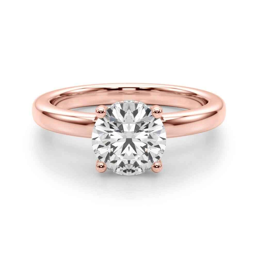 14kt White Gold 1 CT Round Diamond Semi-Mount Engagement Ring
