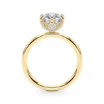 14kt White Gold Round Cut 1 Carat Center Stone Semi-Mount Diamond Engagement Ring Setting Style 