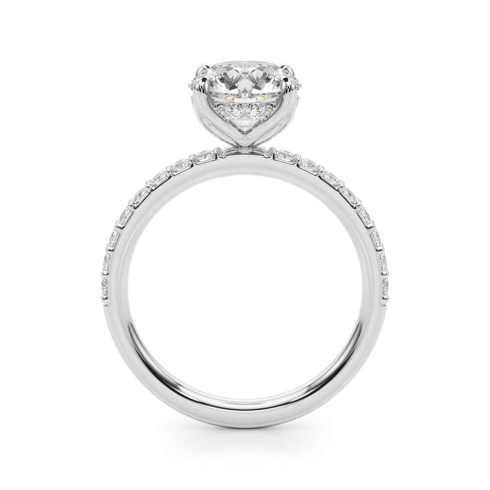14kt White Gold Semi-Mount Diamond Ring - Style 