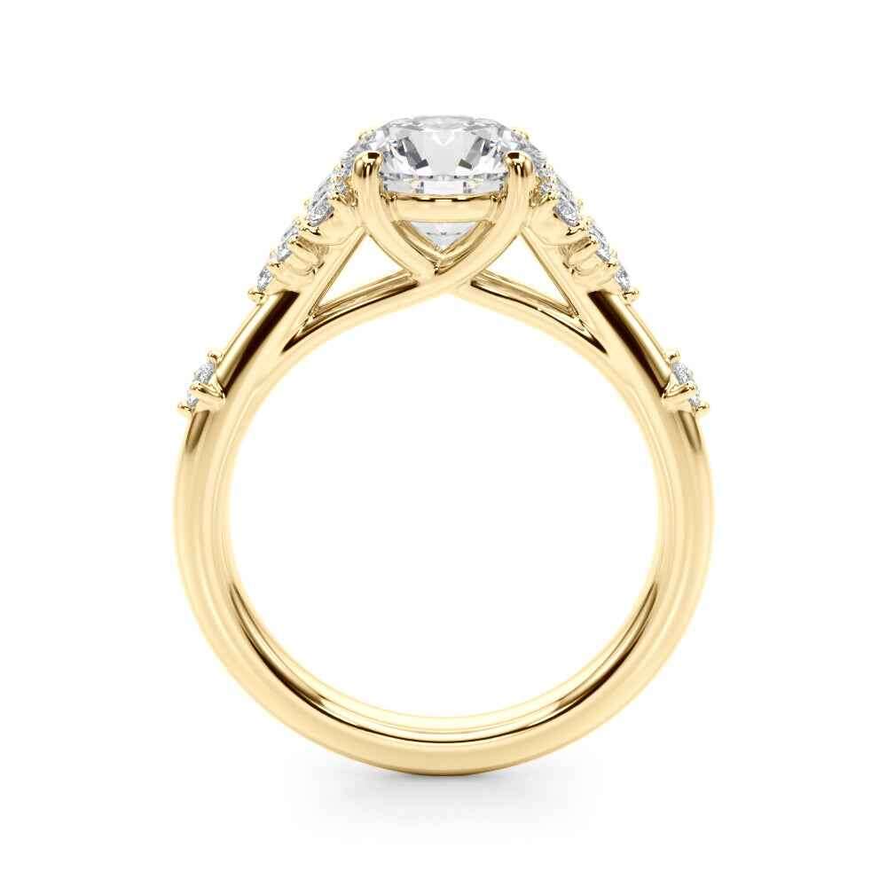 14kt Yellow Gold 1/6 CTW SI1-SI2 G-H Round Diamond Engagement Ring Semi-Mount