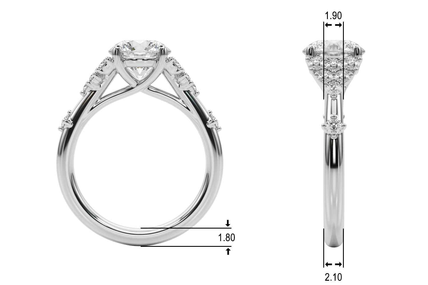 14kt Yellow Gold 1/6 CTW SI1-SI2 G-H Round Diamond Engagement Ring Semi-Mount