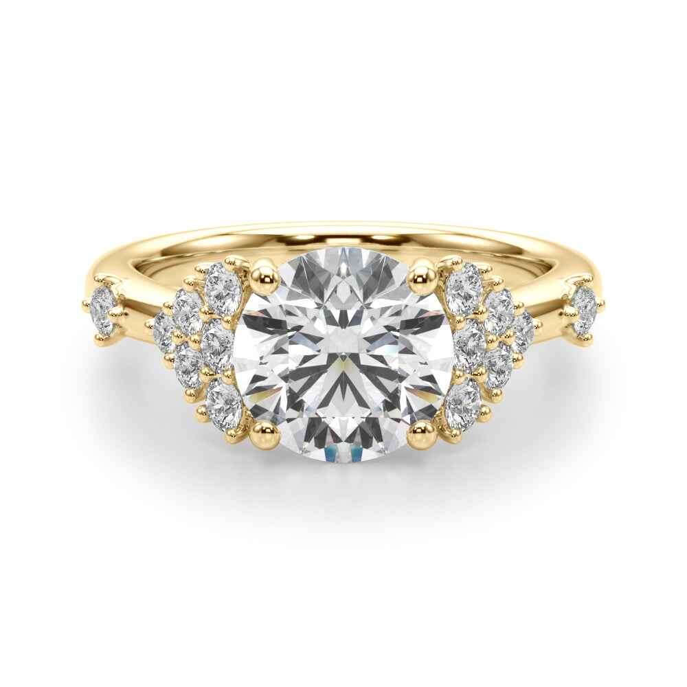14kt Yellow Gold 1/6 CTW SI1-SI2 G-H Round Diamond Engagement Ring Semi-Mount