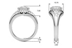14kt Yellow Gold 1ct Round Engagement Ring Setting with 1/4 ct tw SI1-SI2 G-H Diamonds