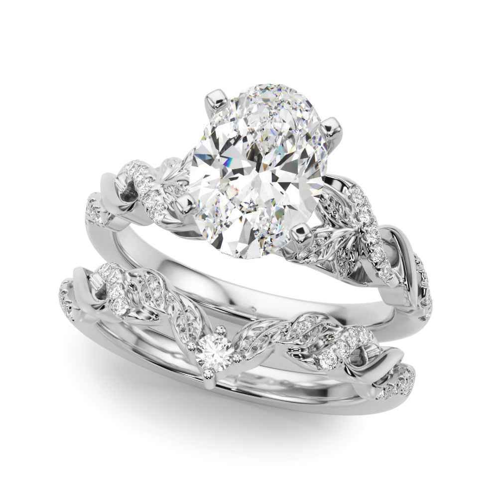 14kt Yellow Gold Engagement Ring Setting with 0.30 cttw SI1-SI2, G-H Diamonds