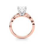 14kt Yellow Gold Engagement Ring Setting with 0.30 cttw SI1-SI2, G-H Diamonds