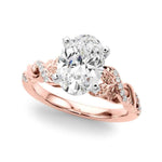 14kt Yellow Gold Engagement Ring Setting with 0.30 cttw SI1-SI2, G-H Diamonds