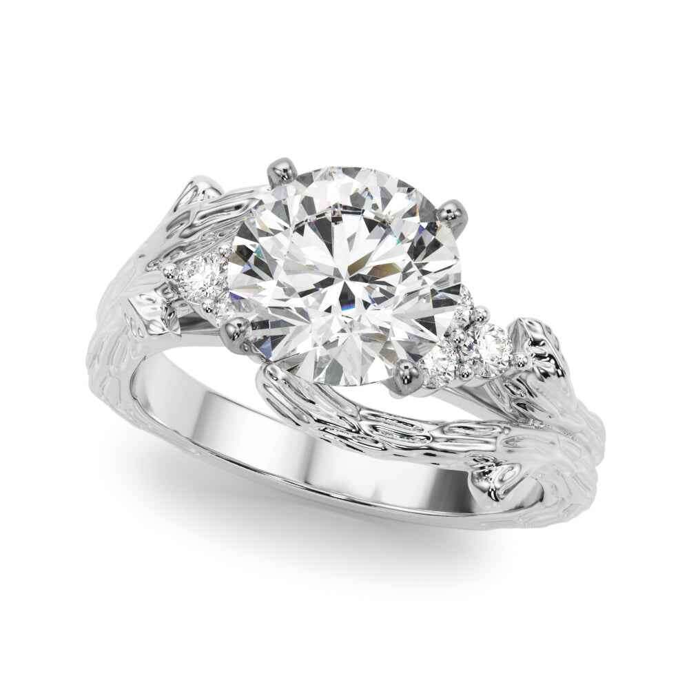 14kt Yellow Gold Engagement Ring Setting with 1/5 ct. tw. SI1-SI2, G-H Diamonds - Style 