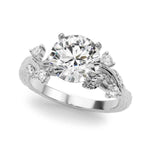 14kt Yellow Gold Engagement Ring Setting with 1/8 ct TW SI1-SI2 G-H Diamonds