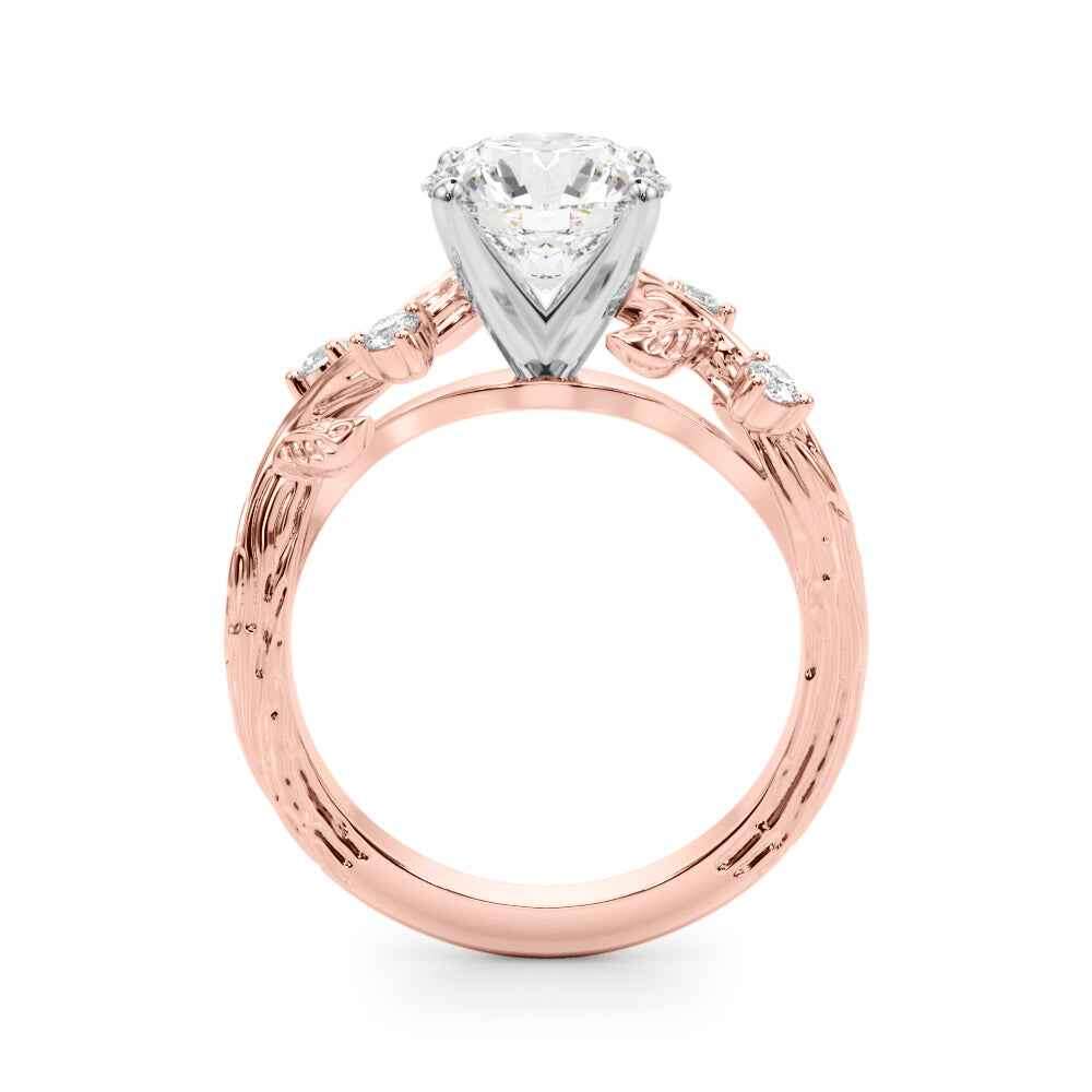 14kt Yellow Gold Engagement Ring Setting with 1/8 ct TW SI1-SI2 G-H Diamonds