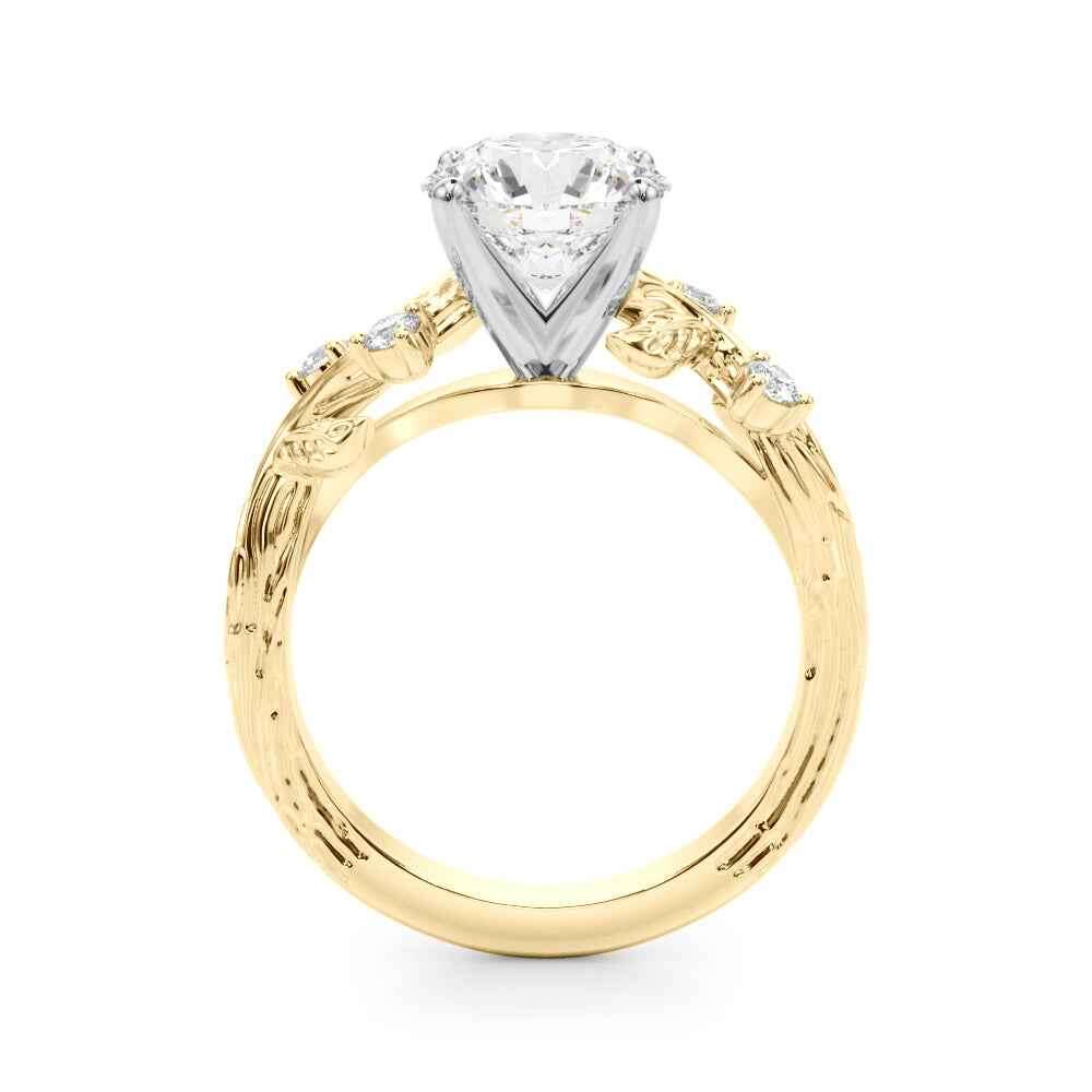 14kt Yellow Gold Engagement Ring Setting with 1/8 ct TW SI1-SI2 G-H Diamonds