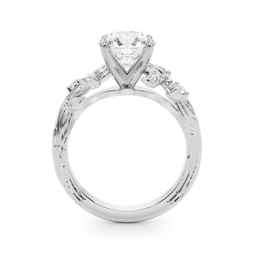 14kt Yellow Gold Engagement Ring Setting with 1/8 ct TW SI1-SI2 G-H Diamonds