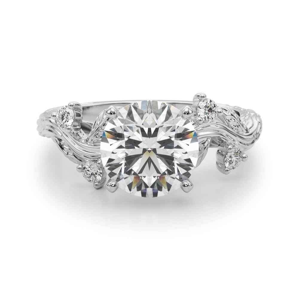 14kt Yellow Gold Engagement Ring Setting with 1/8 ct TW SI1-SI2 G-H Diamonds